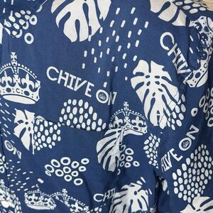TipsyElves Tipsy Elves Men's Blue Chive On Short Sleeve Shirt XL 0605